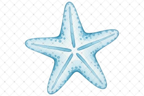 Download Minimalist Blue Starfish Illustration - Fish illustration Collection
