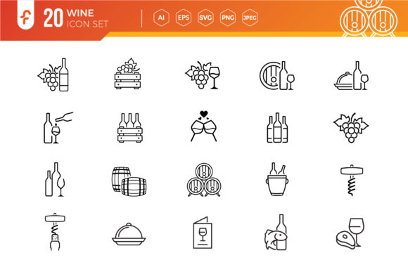 Download Wine Icon Set Design - Premium Resources