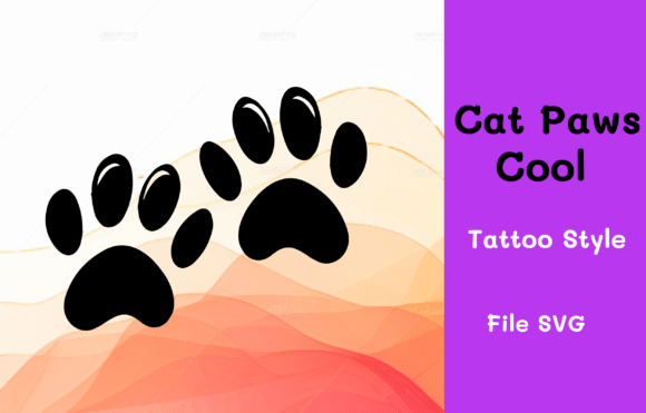 Download Cat Paws Cool Tranquil Tattoo Style - Premium Resources